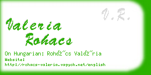 valeria rohacs business card